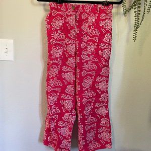 2000s Hot Pink Tribal Capris